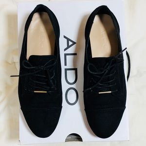 ALDO corallo black suede oxford shoes